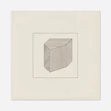 Plate #40 (from the Twelve Forms Derived From a Cube portfolio) by Sol LeWitt, 1984, screenprint on Arches 88, sold Jun 2024