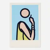Ruth with Cigarette 2 by Julian Opie, 2005, lambda print on Fujicolour digital archival, sold Jun 2024