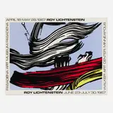 Roy Lichtenstein, Brushstrokes poster, 1967, screenprint in colors
