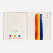 Target from Technics and Creativity by Jasper Johns, 1971, offset lithograph in colors, collage, book, plastic, sold Jun 2024