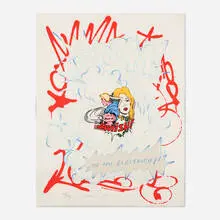 John Matos, Raw Electricity, 1990, screenprint in colors with hand-painted elements on Arches