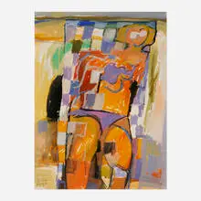 Rex Ashlock, Sunbather, 1959, gouache on paper