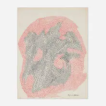 Untitled by Eugenia Sumiye Okoshi, ink and colored pencil on paper, sold Jun 2024