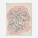 Untitled by Eugenia Sumiye Okoshi, ink and colored pencil on paper, sold Jun 2024