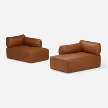 Bottega Veneta, Tassello daybeds, pair, 2014, leather
