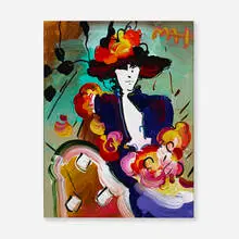 Brown Lady Version VI #110 by Peter Max, 2014, acrylic on canvas, sold Jun 2024