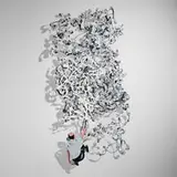 David Kracov, Jackson Pollock at Work, enamel on aluminum
