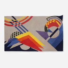 Medium pile carpet by Modern, c. 2013, hand-knotted wool, sold Jun 2024