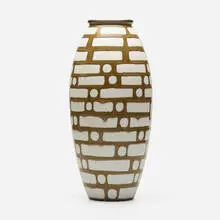 Bernardaud, Vase, 2009, glazed porcelain with enameled metal lining