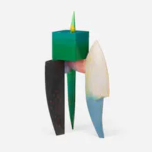 Wendy Maruyama, Modesty box on stand, c. 2000, polychromed jelutong
