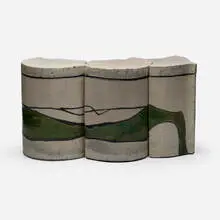 Trudi Battershall, Towers of San Miguel, c. 1978, crackle-glazed earthenware