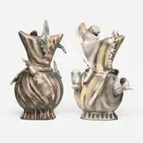 Steve Donegan, Vessels, set of two, c. 1990, glazed earthenware