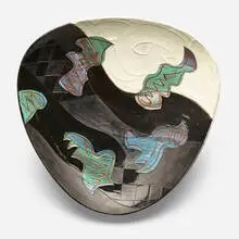 Alan Willoughby, Charger, 1990, glazed earthenware