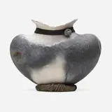Vase by Modern, stoneware, string, sold Jun 2024