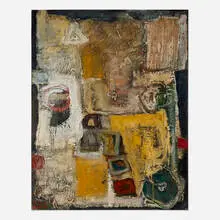 Untitled by Yossi Priel, mixed media on canvas, sold Jun 2024