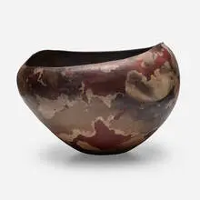 Jimmy Clark, Vessel, c. 1996, coil-built and sawdust-fired earthenware