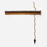 Steven Tucker, Untitled, wood, granite, iron, dried grass