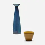 Harrison McIntosh, Early bottle with stopper and covered jar