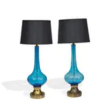 Murano, table lamps, pair