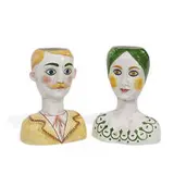 Horchow, bust vases, pair