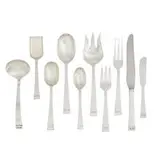 Allan Adler, Chinese Key flatware, partial service for eight with additional serving articles