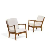 Ole Wanscher, lounge chairs, pair