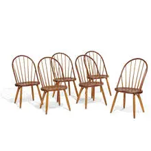 Thos. Moser, Bowback dining chairs, set of six