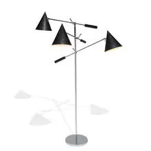 Lightolier, adjustable three-arm floor lamp