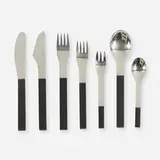 Carl Auböck, Duo flatware, 1967, stainless steel, ebony