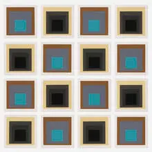 Josef Albers, Homage to the Square samples (sixteen works), 1962, screenprint on paper