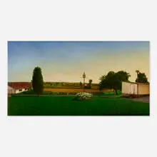 Dan O'Neal, Farm Landscape (R.D.4. Ephrata), 1987, oil on panel