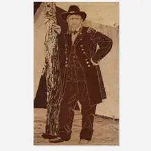 General Grant After Brady by Dorothy Grebenak, c. 1965, hand-knotted wool, sold Oct 2019