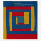 Dorothy Grebenak, Yellow, Red, Blue, 1964, hand-knotted wool