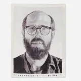Chuck Close, Self-Portrait (tapestry), 1993, woven silk jacquard