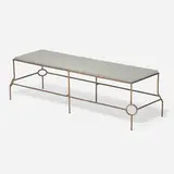 John Duff, bench, bronze, steel and blue stone