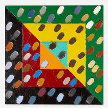 Untitled by Kazuko Inoue, 1981, acrylic on canvas, sold Oct 2019