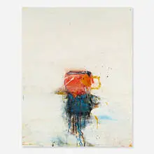 Untitled (000460) by Robert Baribeau, 2003, oil and mixed media on paper, sold Oct 2019