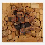 Bernard Langlais, Portrait of Philip Guston, c. 1960, wood construction