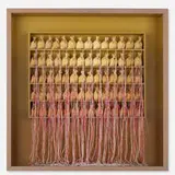 Rosamond Berg, Autumn Flight Dust, 1983, mixed media box construction with wood, fabric and string
