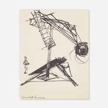 Untitled by Mark di Suvero, c. 1981, marker on paper, sold Oct 2019