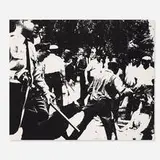 Birmingham Race Riot from the X + X (Ten Works by Ten Painters) portfolio by Andy Warhol, 1964, screenprint on paper, sold Oct 2019