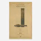 Jennifer Bolande, Landmark Acquisition #2, 1999, pencil and colored pencil on newsprint