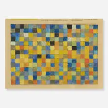 Stephen Dean, Untitled (Crossword: Zuri Woche), 1995, watercolor and gouache on newsprint