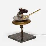 R. M. Fischer, Night Writer (lamp), 1986, marble, brass, aluminum and plastic