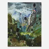 Valerie Hegarty, Landscape with Woodpecker Clouds (#19), 2006, collage with gouache and watercolor on paper