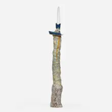 Stylite 3 by Jessica Jackson Hutchins, 2007, papier-mâché, glitter, ceramic and wax, sold Oct 2019