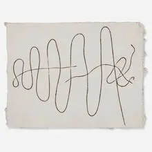 Douglas Morse Howell, A Drawing String, c. 1975, handmade paper with embedded string