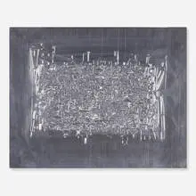 Marco Maggi, Motherboard #5, 1999, drypoint on aluminum foil