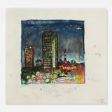 Mr., A Night of the Roppongi Hills People, 2005, watercolor on paper