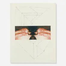 Sterling Ruby, Rebirth Carapace, 2004, archival inkjet print and ink on paper